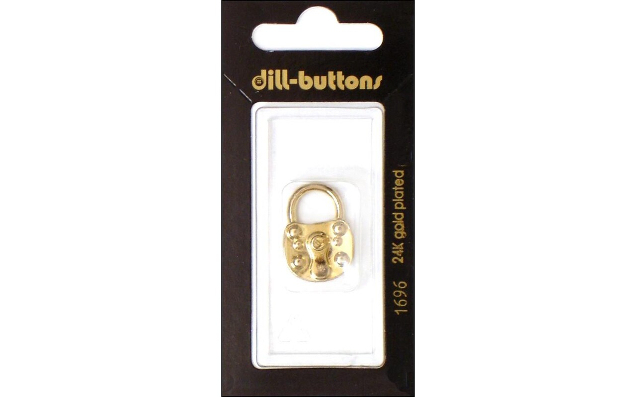 Dill Buttons 23mm 1pc Shank Metal Lock Gold